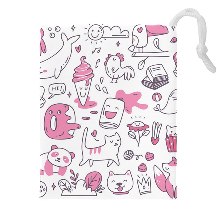 Set Kawaii Doodles Drawstring Pouch (5XL)