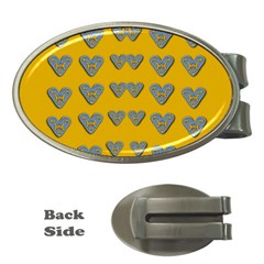 Butterfly Cartoons In Hearts Money Clips (oval)  by pepitasart