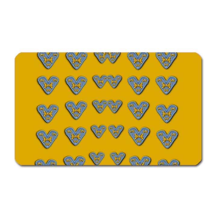 Butterfly Cartoons In Hearts Magnet (Rectangular)