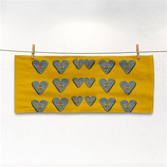 Butterfly Cartoons In Hearts Hand Towel by pepitasart