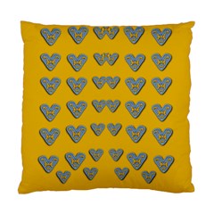 Butterfly Cartoons In Hearts Standard Cushion Case (two Sides) by pepitasart