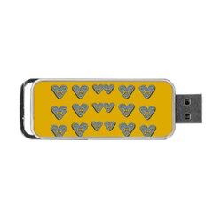 Butterfly Cartoons In Hearts Portable Usb Flash (one Side) by pepitasart