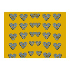 Butterfly Cartoons In Hearts Double Sided Flano Blanket (mini)  by pepitasart