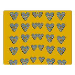 Butterfly Cartoons In Hearts Double Sided Flano Blanket (large)  by pepitasart