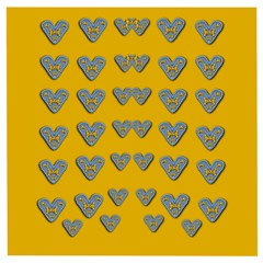 Butterfly Cartoons In Hearts Wooden Puzzle Square