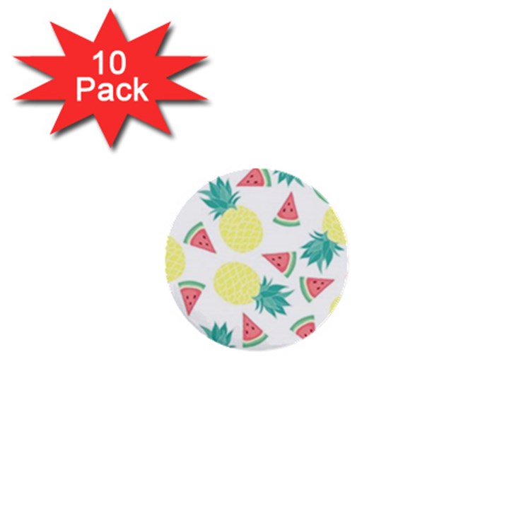 Vector Seamless Pattern With Pineapples 1  Mini Buttons (10 pack) 