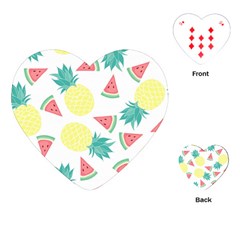 Vector Seamless Pattern With Pineapples Playing Cards Single Design (heart) by Vaneshart