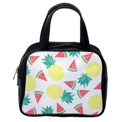 Vector Seamless Pattern With Pineapples Classic Handbag (one Side) by Vaneshart