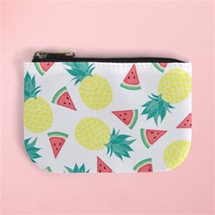 Vector Seamless Pattern With Pineapples Mini Coin Purse by Vaneshart