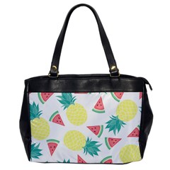 Vector Seamless Pattern With Pineapples Oversize Office Handbag by Vaneshart