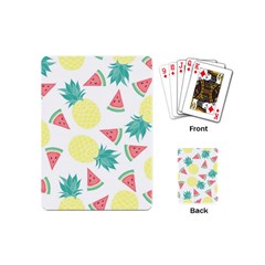 Vector Seamless Pattern With Pineapples Playing Cards Single Design (mini) by Vaneshart