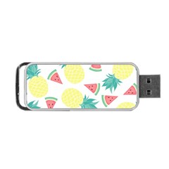 Vector Seamless Pattern With Pineapples Portable Usb Flash (two Sides) by Vaneshart