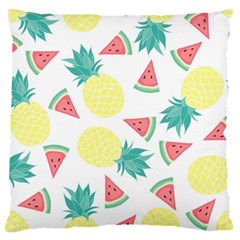 Vector Seamless Pattern With Pineapples Large Flano Cushion Case (one Side) by Vaneshart