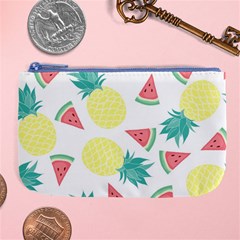 Vector Seamless Pattern With Pineapples Large Coin Purse by Vaneshart