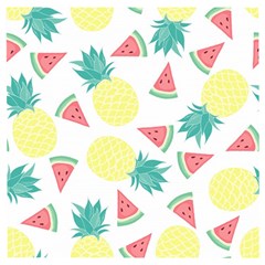 Vector Seamless Pattern With Pineapples Wooden Puzzle Square