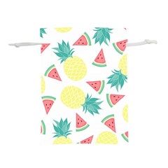 Vector Seamless Pattern With Pineapples Lightweight Drawstring Pouch (l)