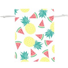 Vector Seamless Pattern With Pineapples  Lightweight Drawstring Pouch (xl) by Vaneshart