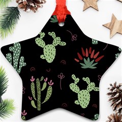 Cartoon African Cactus Seamless Pattern Ornament (star) by Vaneshart