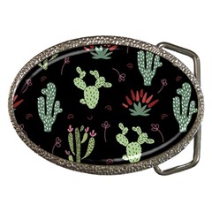 Cartoon African Cactus Seamless Pattern Belt Buckles by Vaneshart