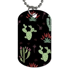 Cartoon African Cactus Seamless Pattern Dog Tag (two Sides) by Vaneshart