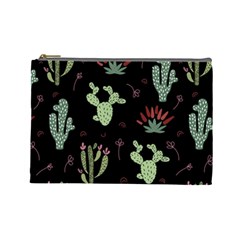 Cartoon African Cactus Seamless Pattern Cosmetic Bag (large) by Vaneshart