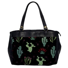 Cartoon African Cactus Seamless Pattern Oversize Office Handbag by Vaneshart