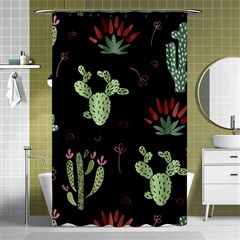 Cartoon African Cactus Seamless Pattern Shower Curtain 48  X 72  (small)  by Vaneshart