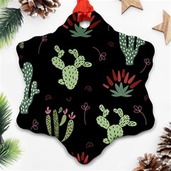 Cartoon African Cactus Seamless Pattern Ornament (snowflake) by Vaneshart