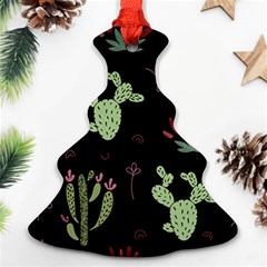 Cartoon African Cactus Seamless Pattern Christmas Tree Ornament (two Sides) by Vaneshart