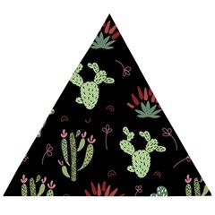 Cartoon African Cactus Seamless Pattern Wooden Puzzle Triangle by Vaneshart