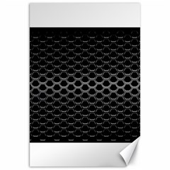 Black Metallic Hexagon Mesh Pattern Background Canvas 20  x 30 