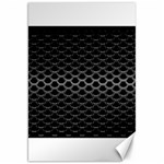 Black Metallic Hexagon Mesh Pattern Background Canvas 20  x 30  19.62 x28.9  Canvas - 1