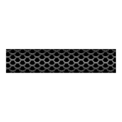 Black Metallic Hexagon Mesh Pattern Background Velvet Scrunchie