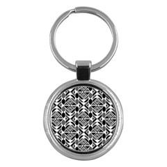 Graphic Design Decoration Abstract Seamless Pattern Key Chain (round) by Vaneshart