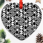 Graphic Design Decoration Abstract Seamless Pattern Heart Ornament (Two Sides) Back