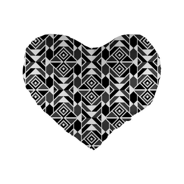 Graphic Design Decoration Abstract Seamless Pattern Standard 16  Premium Flano Heart Shape Cushions