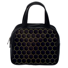 Hexagon Black Background Classic Handbag (one Side) by Vaneshart