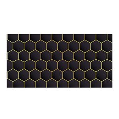 Hexagon Black Background Satin Wrap by Vaneshart