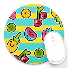 Summer Fruits Patterns Round Mousepads