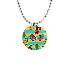 Summer Fruits Patterns 1  Button Necklace by Vaneshart