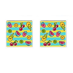 Summer Fruits Patterns Cufflinks (square) by Vaneshart