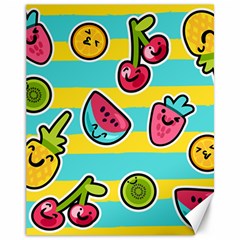 Summer Fruits Patterns Canvas 11  X 14  by Vaneshart