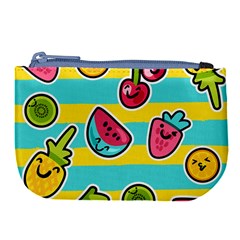 Summer Fruits Patterns Large Coin Purse by Vaneshart