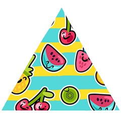 Summer Fruits Patterns Wooden Puzzle Triangle