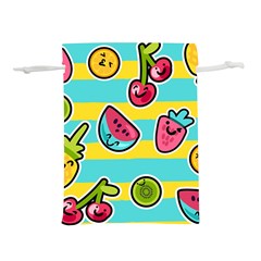 Summer Fruits Patterns Lightweight Drawstring Pouch (l)