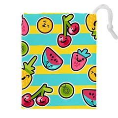 Summer Fruits Patterns Drawstring Pouch (4xl) by Vaneshart