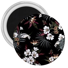 Beautiful Artistic Dark Tropical Pattern 3  Magnets by Vaneshart