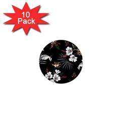 Beautiful Artistic Dark Tropical Pattern 1  Mini Buttons (10 Pack)  by Vaneshart