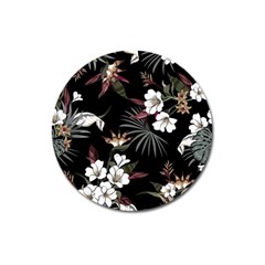 Beautiful Artistic Dark Tropical Pattern Magnet 3  (round) by Vaneshart