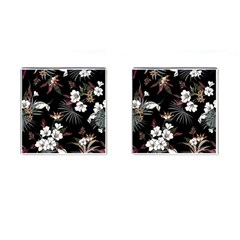 Beautiful Artistic Dark Tropical Pattern Cufflinks (square) by Vaneshart